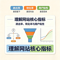 江海建站-理解网站核心指标：跳出率、转化率与用户粘性